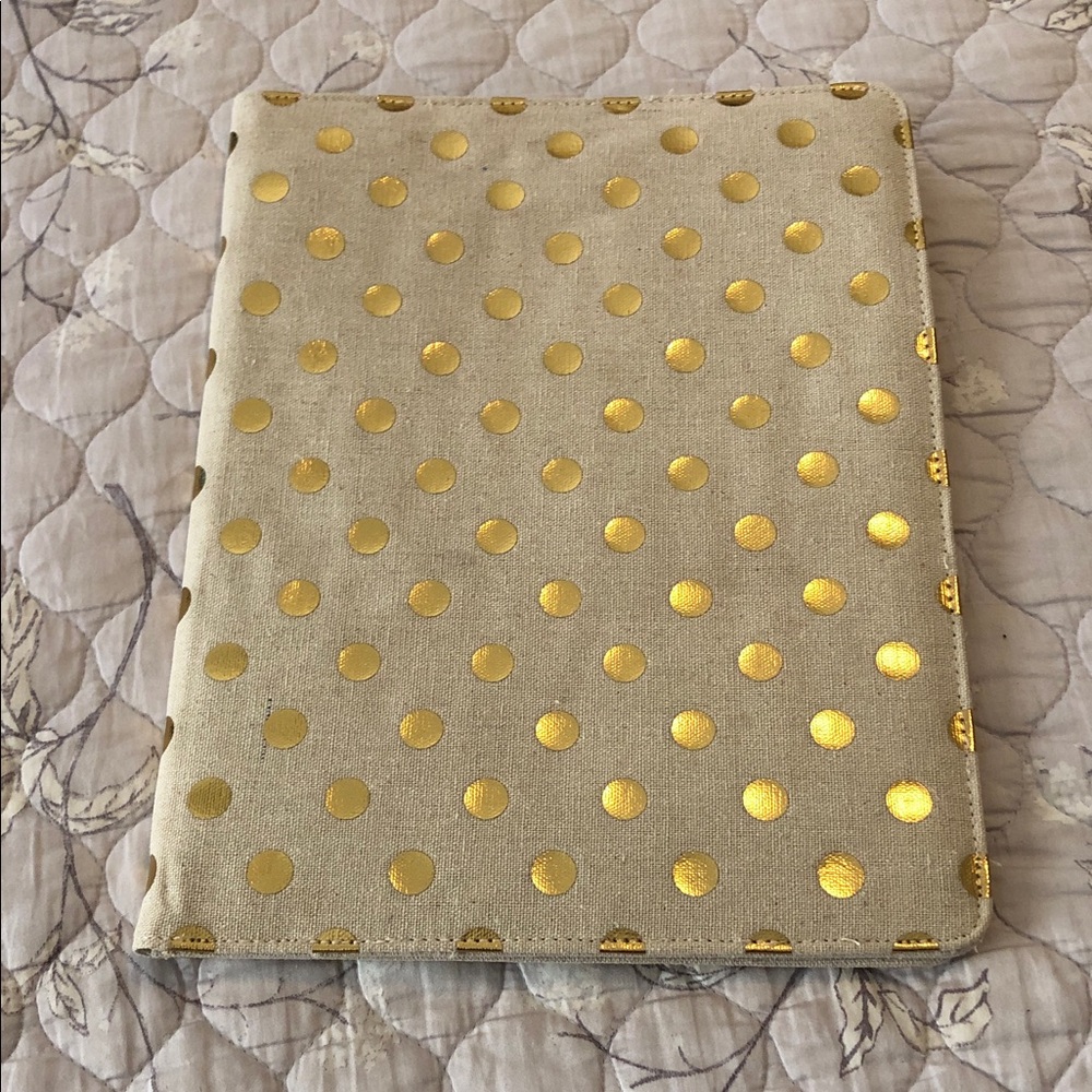 Kate Spade Gold Polka Dot Cover